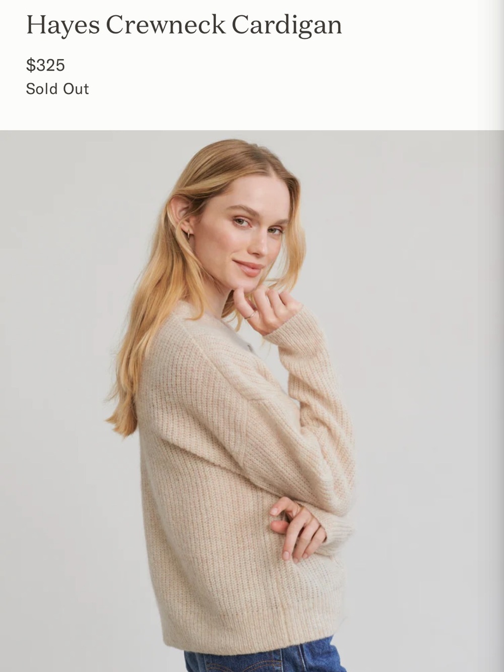 Jenni Kayne Hayes Crewneck Cardigan
